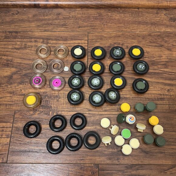Fisher Price CONSTRUX Parts Lot Of TIRE And Wheel Parts - Picture 1 of 5